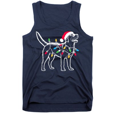 Santa Labrador Retriever Funny Christmas Lights Dog Lover Gift Tank Top