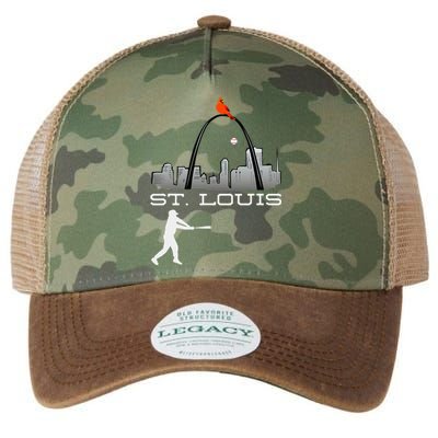 Saint Louis Red Cardinal Skyline Baseball Player Legacy Tie Dye Trucker Hat