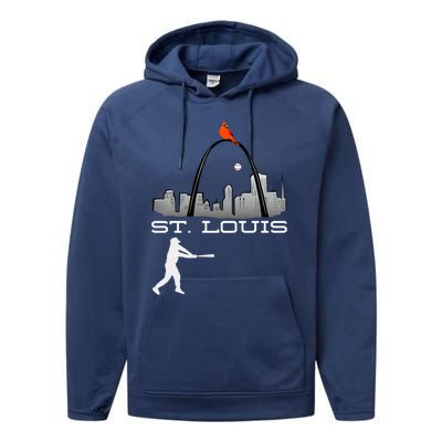 Saint Louis Red Cardinal Baseball Player Performance Fleece Hoodie