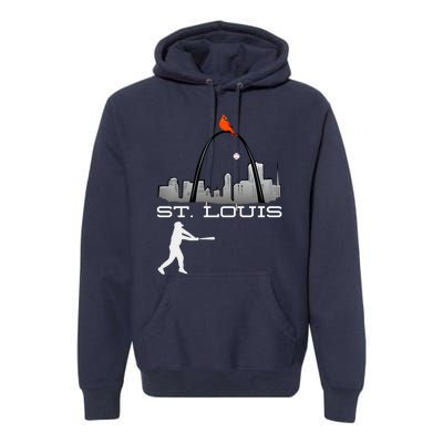 Saint Louis Red Cardinal Baseball Player Premium Hoodie