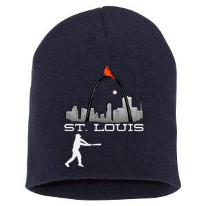 Saint Louis Red Cardinal Baseball Player Short Acrylic Beanie