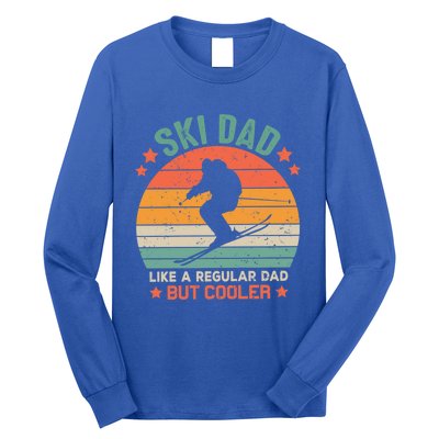 Skiing Lover Retro Ski Dad Like A Regular Dad But Cooler Gift Long Sleeve Shirt