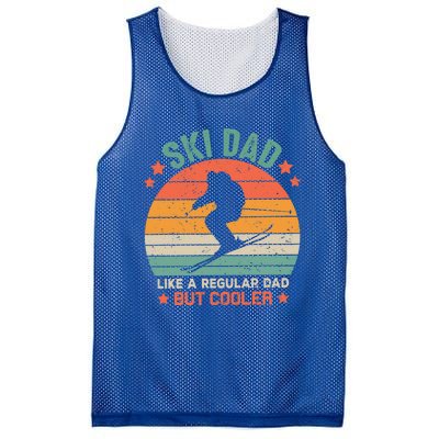 Skiing Lover Retro Ski Dad Like A Regular Dad But Cooler Gift Mesh Reversible Basketball Jersey Tank