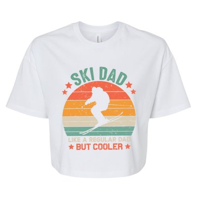 Skiing Lover Retro Ski Dad Like A Regular Dad But Cooler Gift Bella+Canvas Jersey Crop Tee