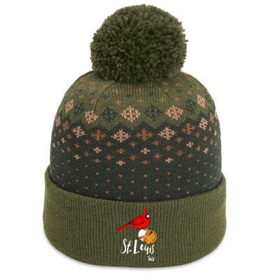 Saint Louis Red Cardinal Number 50 Baseball The Baniff Cuffed Pom Beanie