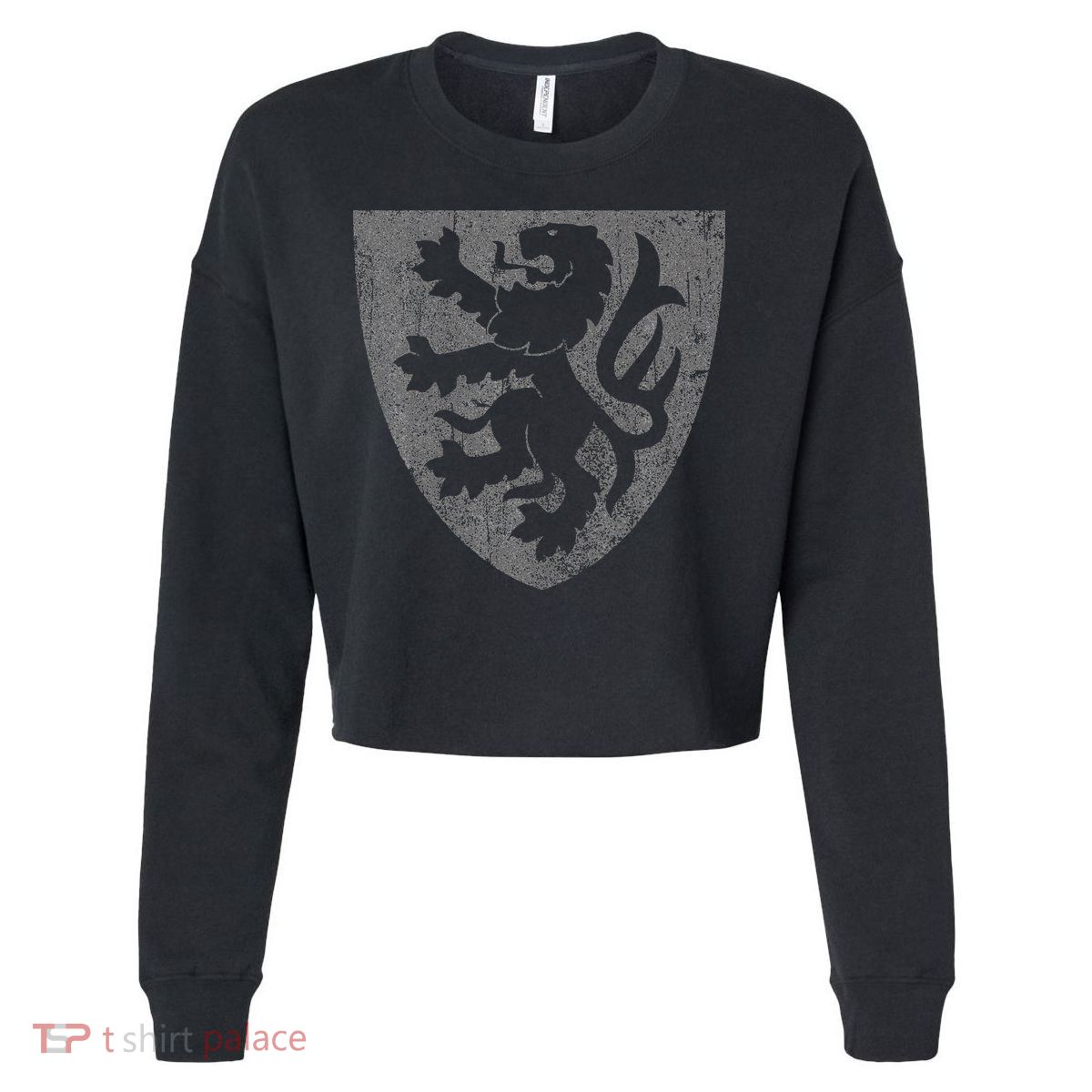 Scottish Lion Rampant Heraldry Shield Scotland Flag Cropped Pullover Crew