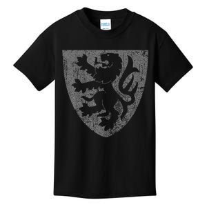 Scottish Lion Rampant Heraldry Shield Scotland Flag Kids T-Shirt