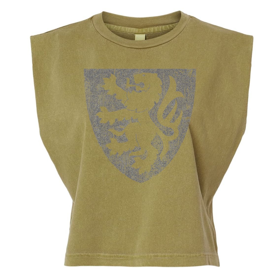 Scottish Lion Rampant Heraldry Shield Scotland Flag Garment-Dyed Women's Muscle Tee