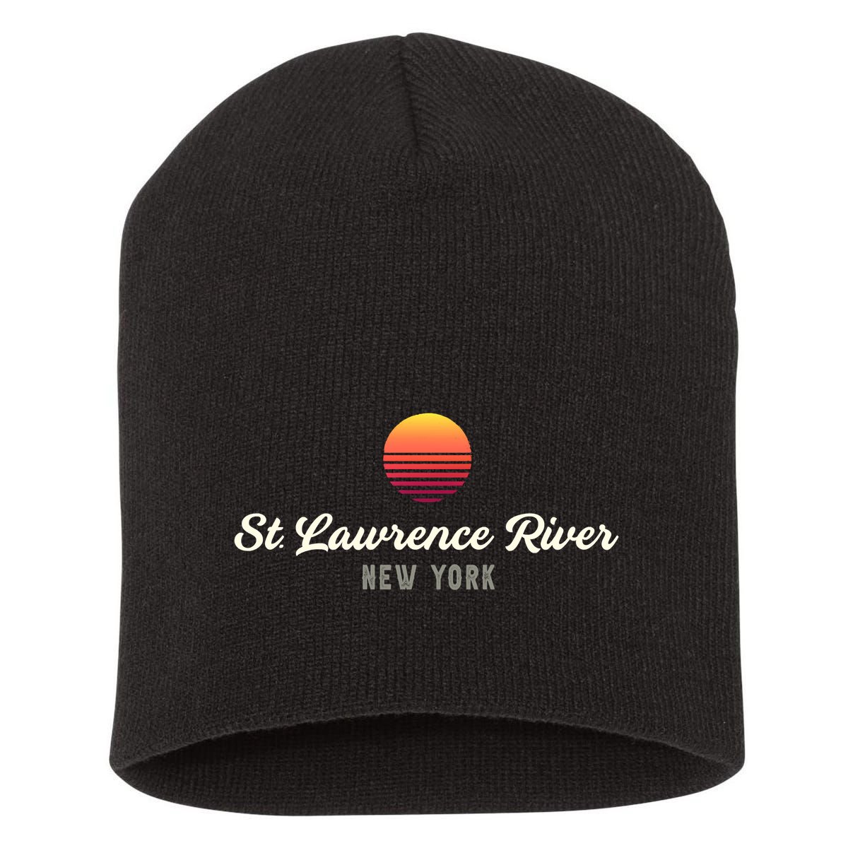 St Lawrence River NEW YORK Bass Fishing Fishin Pro Short Acrylic Beanie