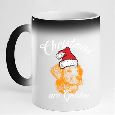 Santa Labrador Retriever Christmas Are Golden Xmas Gift 11oz Black Color Changing Mug