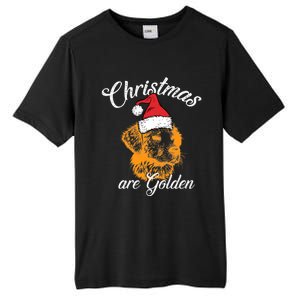 Santa Labrador Retriever Christmas Are Golden Xmas Gift Tall Fusion ChromaSoft Performance T-Shirt