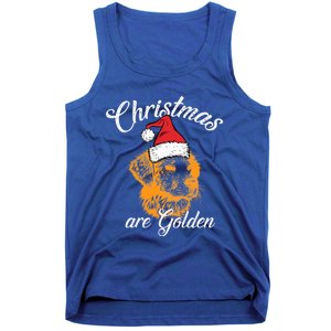 Santa Labrador Retriever Christmas Are Golden Xmas Gift Tank Top