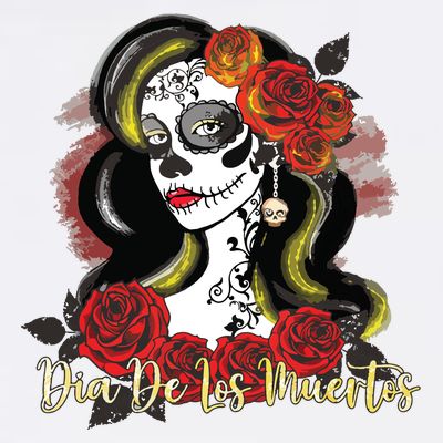 Senora Lady Roses Mexican Dead Day Of Dia De Los Muertos T-Shirt
