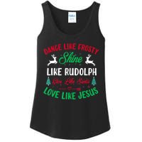 Shine Like Rudolph Love Like Jesus Christmas Ladies Essential Tank