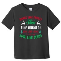 Shine Like Rudolph Love Like Jesus Christmas Toddler T-Shirt