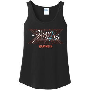 Stray Lollapalooza Retro Grid Logo Festival Ladies Essential Tank