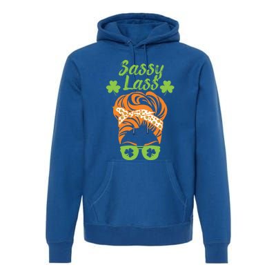 Sassy Lass St Patricks Day Gift Premium Hoodie