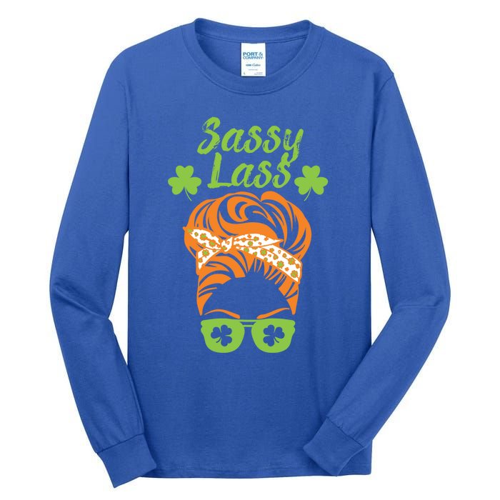 Sassy Lass St Patricks Day Gift Tall Long Sleeve T-Shirt