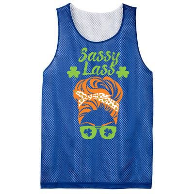 Sassy Lass St Patricks Day Gift Mesh Reversible Basketball Jersey Tank