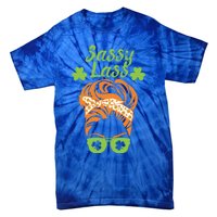 Sassy Lass St Patricks Day Gift Tie-Dye T-Shirt