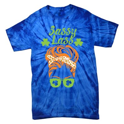 Sassy Lass St Patricks Day Gift Tie-Dye T-Shirt