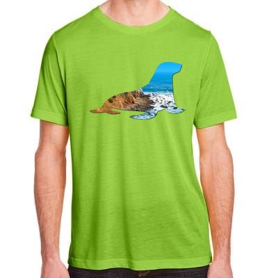 Sea Lion Seal Lovers Silhouette Earth Day And Ocean Week Gift Adult ChromaSoft Performance T-Shirt