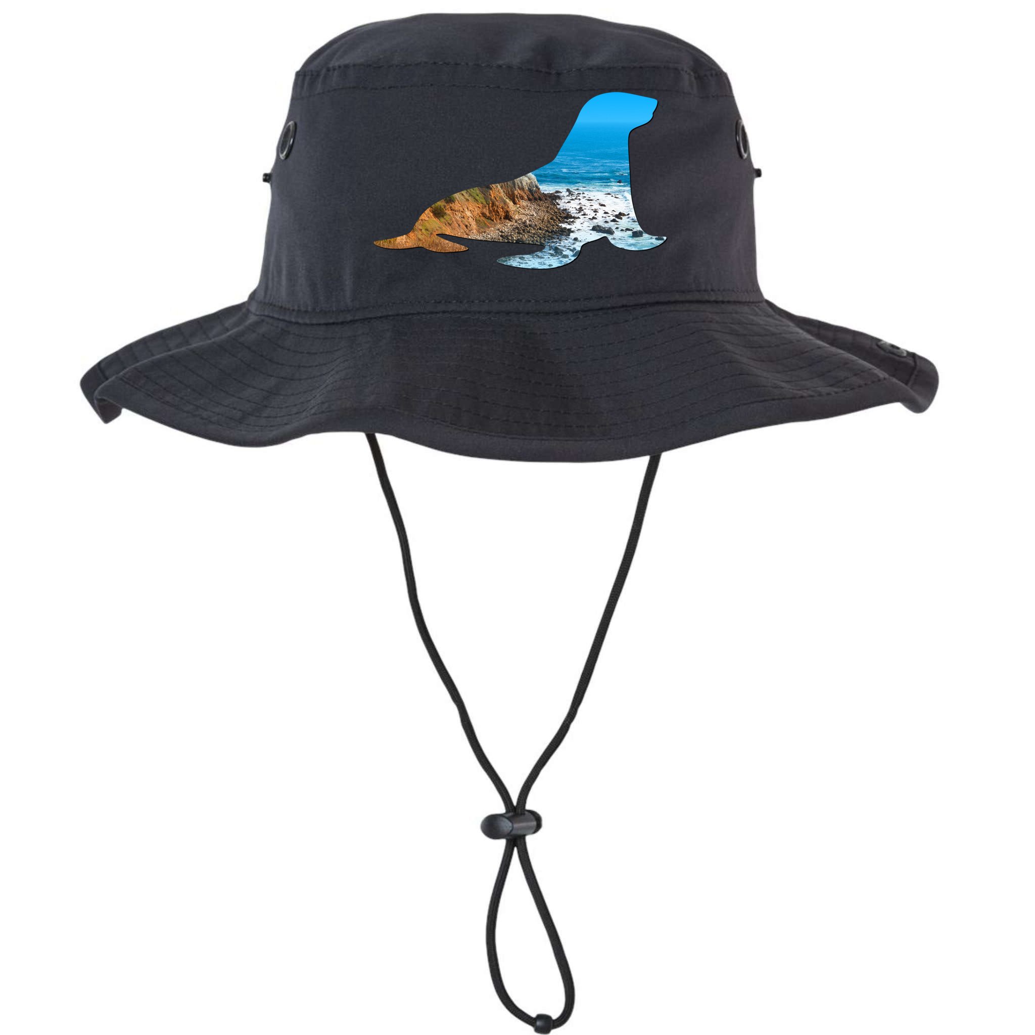 Sea Lion Seal Lovers Silhouette Earth Day And Ocean Week Gift Bucket Hat