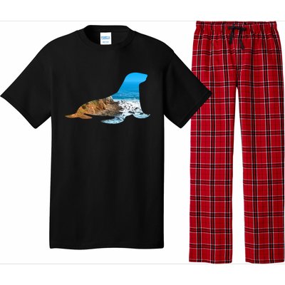 Sea Lion Seal Lovers Silhouette Earth Day And Ocean Week Gift Pajama Set