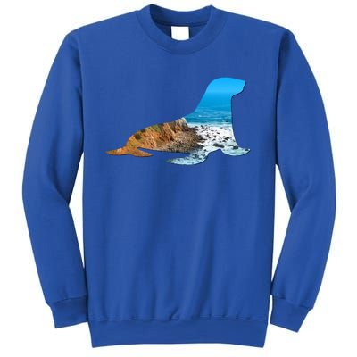 Sea Lion Seal Lovers Silhouette Earth Day And Ocean Week Gift Sweatshirt