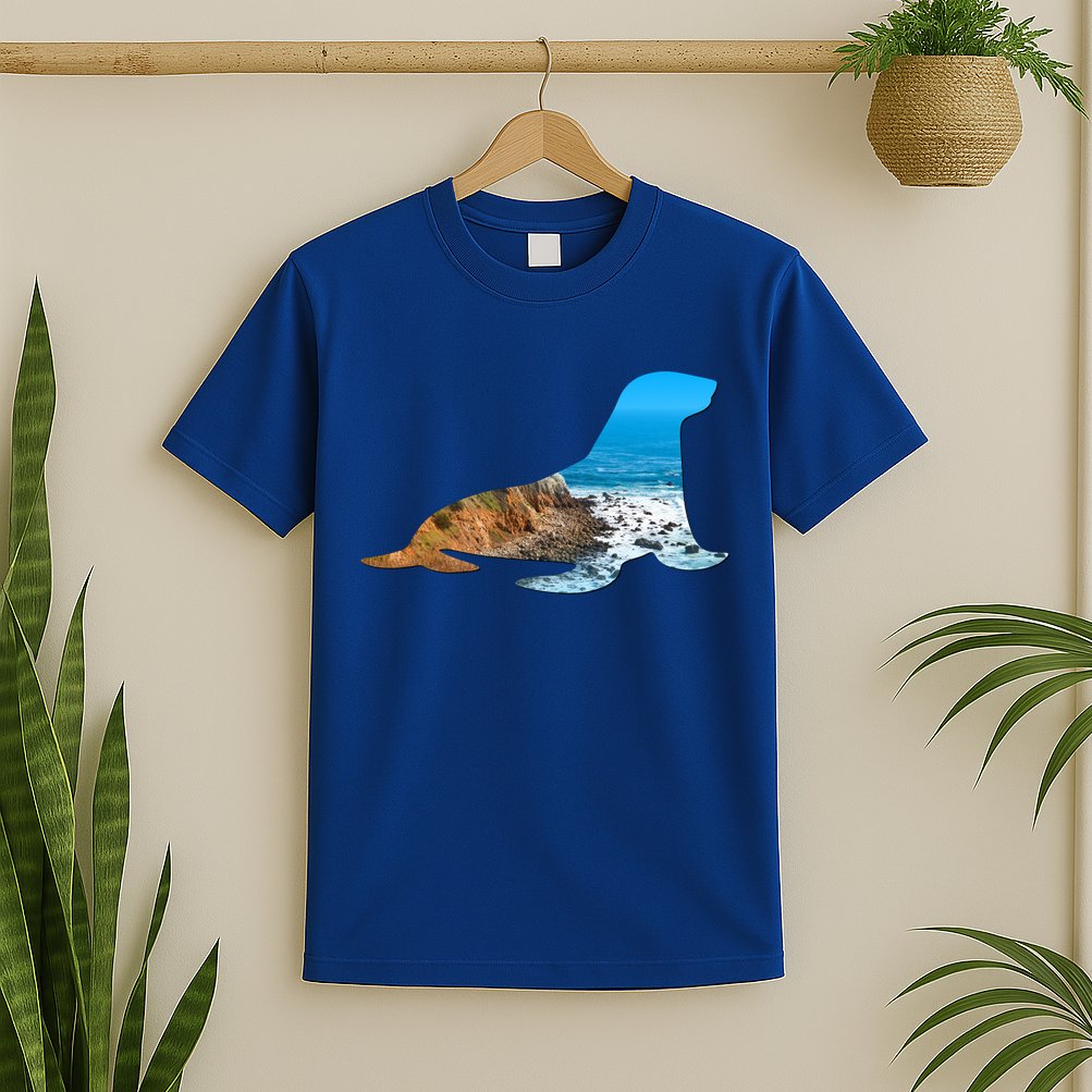 Sea Lion Seal Lovers Silhouette Earth Day And Ocean Week Gift T-Shirt