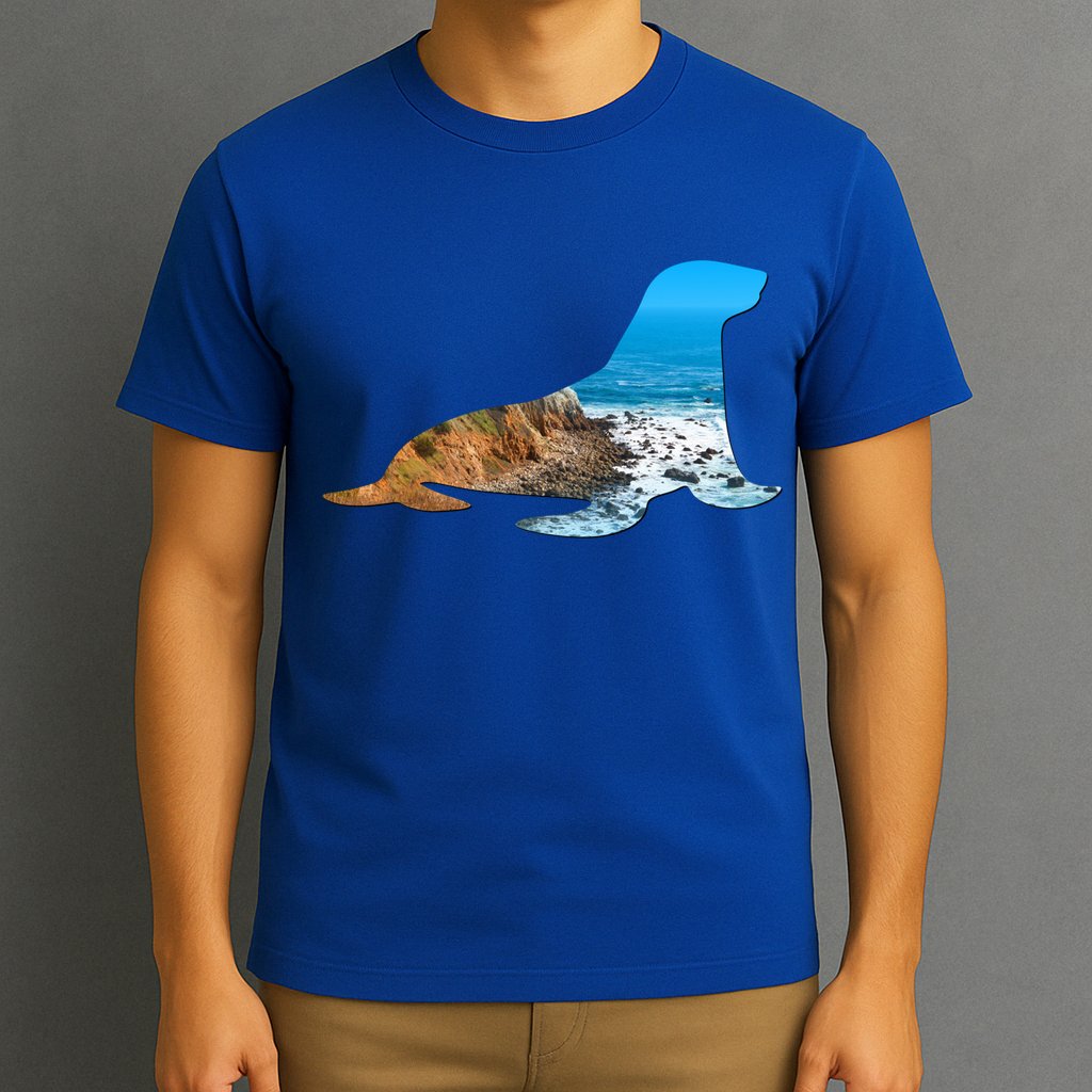 Sea Lion Seal Lovers Silhouette Earth Day And Ocean Week Gift T-Shirt