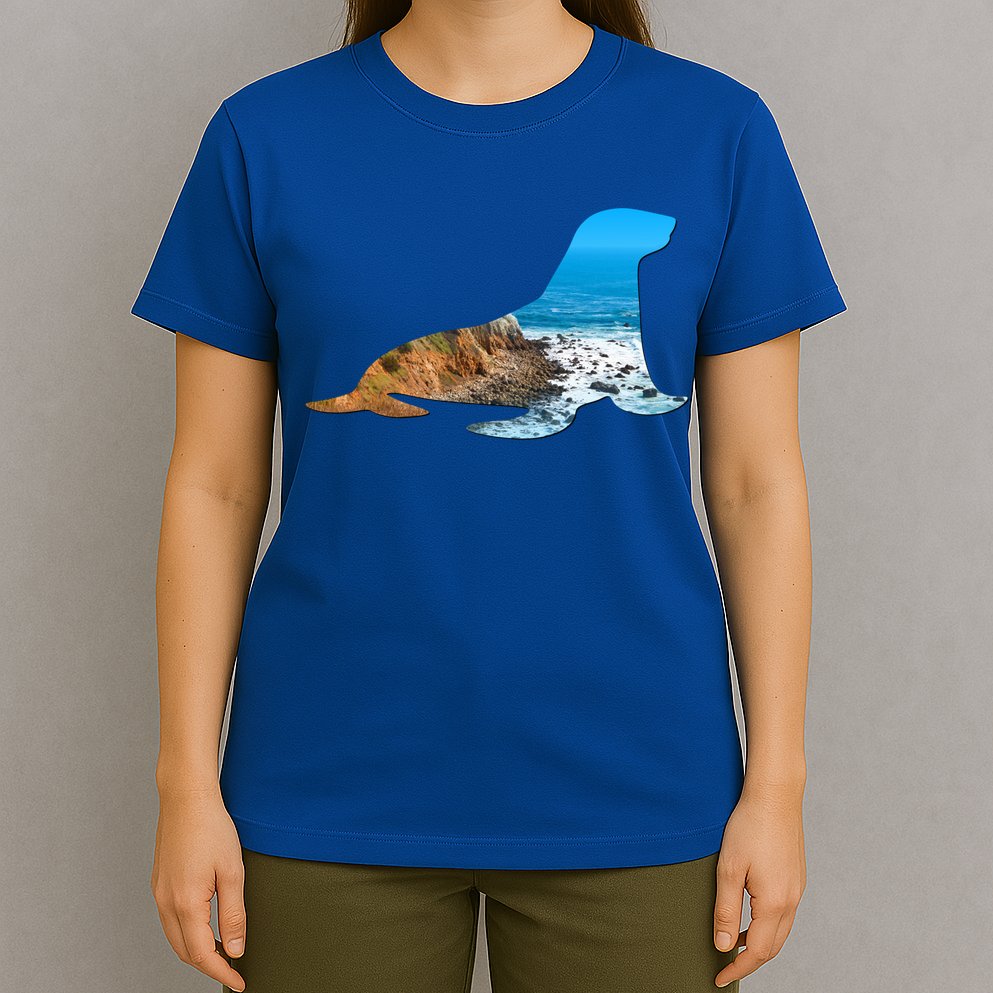 Sea Lion Seal Lovers Silhouette Earth Day And Ocean Week Gift T-Shirt