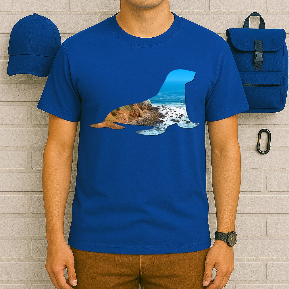 Sea Lion Seal Lovers Silhouette Earth Day And Ocean Week Gift T-Shirt