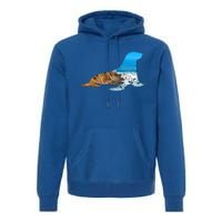 Sea Lion Seal Lovers Silhouette Earth Day And Ocean Week Gift Premium Hoodie