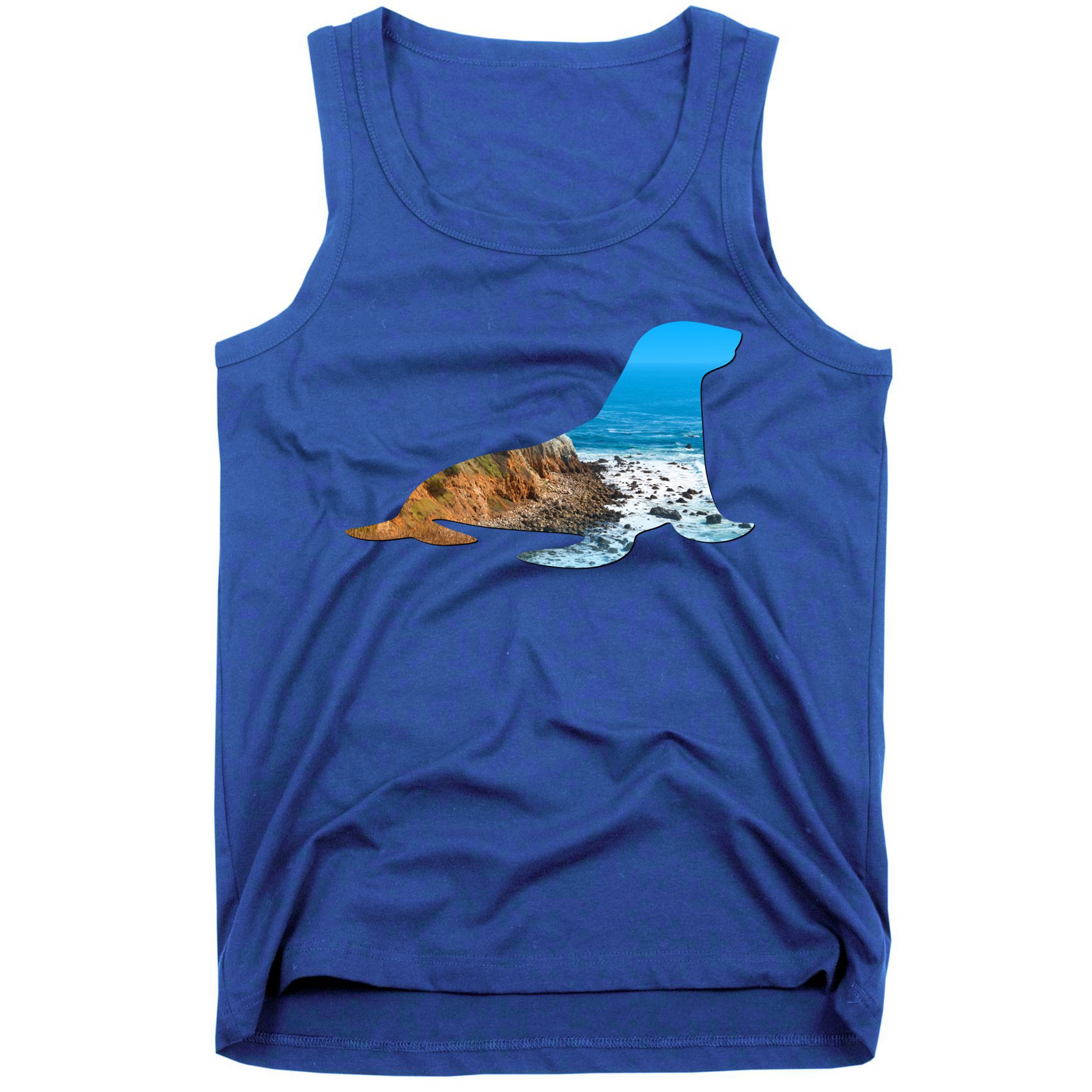 Sea Lion Seal Lovers Silhouette Earth Day And Ocean Week Gift Tank Top