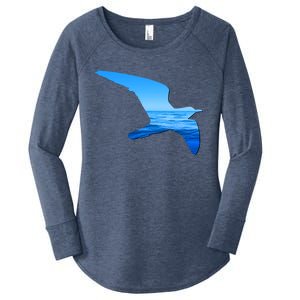 Seagull Lovers Silhouette Earth Day And Ocean Week Gift Women's Perfect Tri Tunic Long Sleeve Shirt