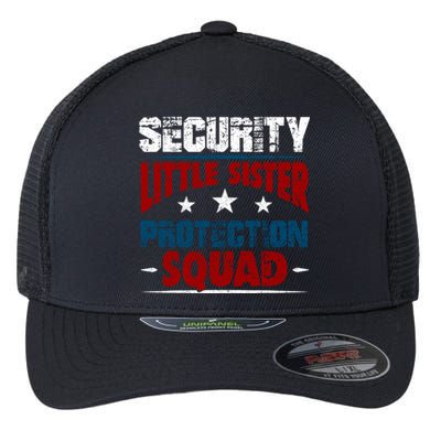 Security Little Sister Protection Squad Flexfit Unipanel Trucker Cap