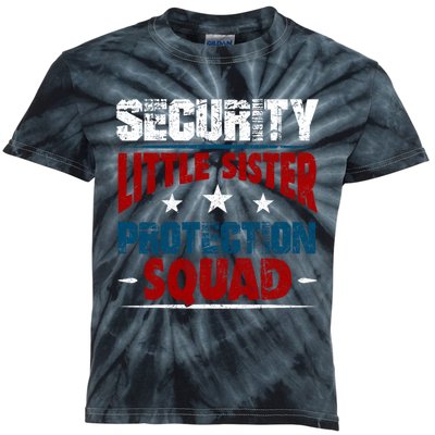 Security Little Sister Protection Squad Kids Tie-Dye T-Shirt