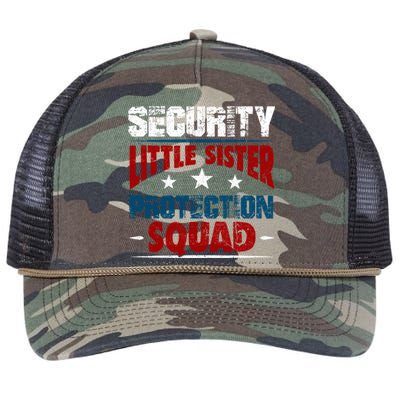 Security Little Sister Protection Squad Retro Rope Trucker Hat Cap