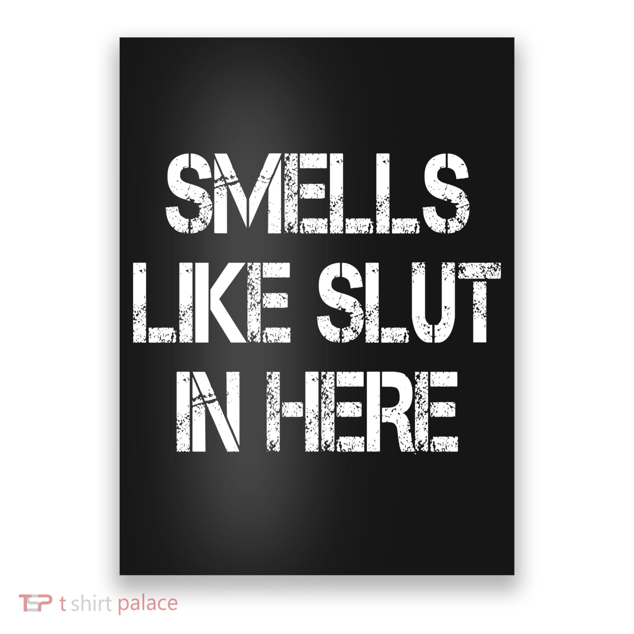 Smells Like Slut In Here Shirt Offensive Funny Humor Vintage Poster