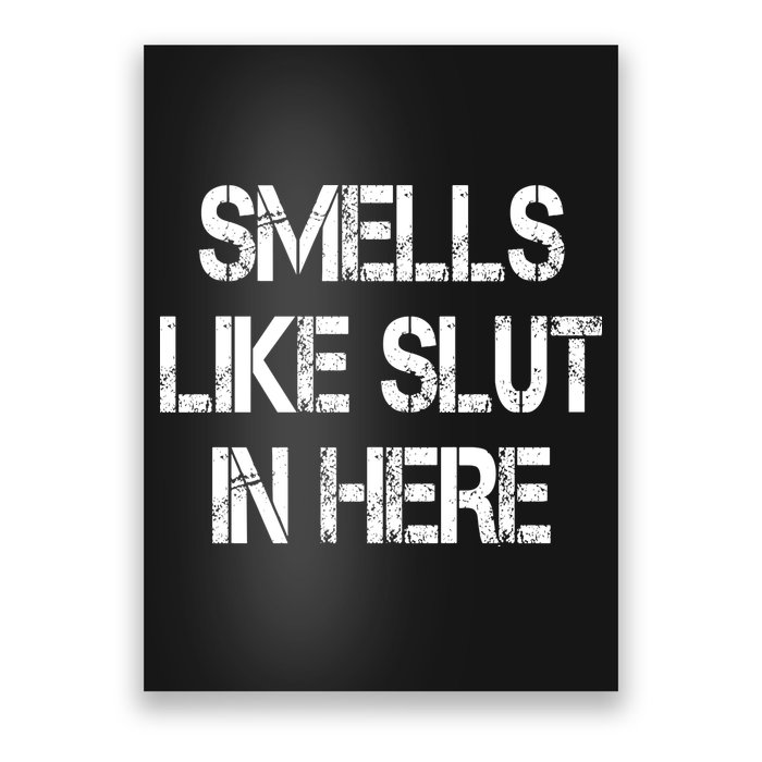 Smells Like Slut In Here Shirt Offensive Funny Humor Vintage Poster