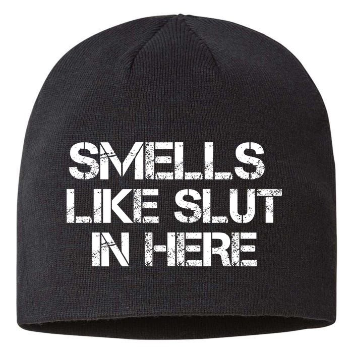 Smells Like Slut In Here Funny Sustainable Beanie