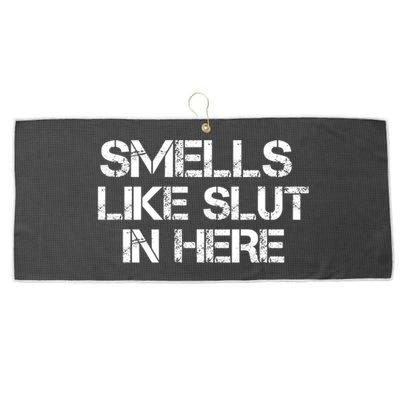 Smells Like Slut In Here Funny Large Microfiber Waffle Golf Towel