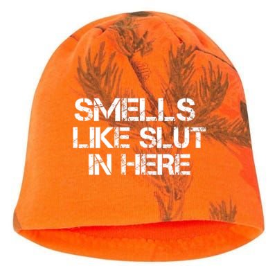 Smells Like Slut In Here Funny Kati - Camo Knit Beanie