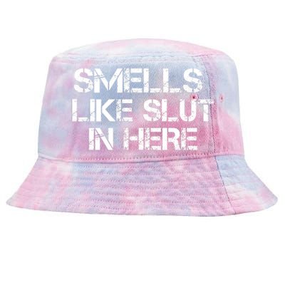 Smells Like Slut In Here Funny Tie-Dyed Bucket Hat