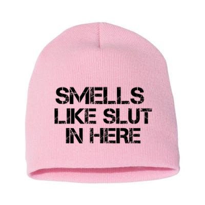 Smells Like Slut In Here Funny Short Acrylic Beanie