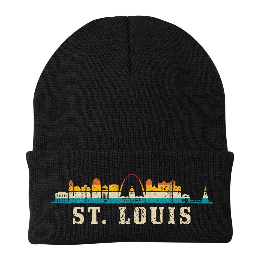 St. Louis Skyline Missouri Vintage Pride Retro Beanie