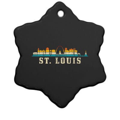 St. Louis Skyline Missouri Vintage Pride Retro Ceramic Star Ornament