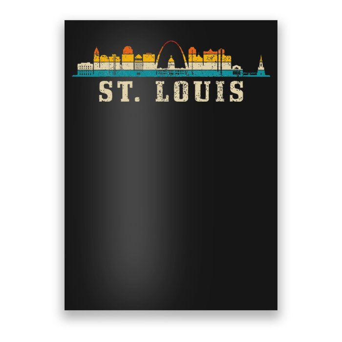 St. Louis Skyline Missouri Vintage Pride Retro Poster