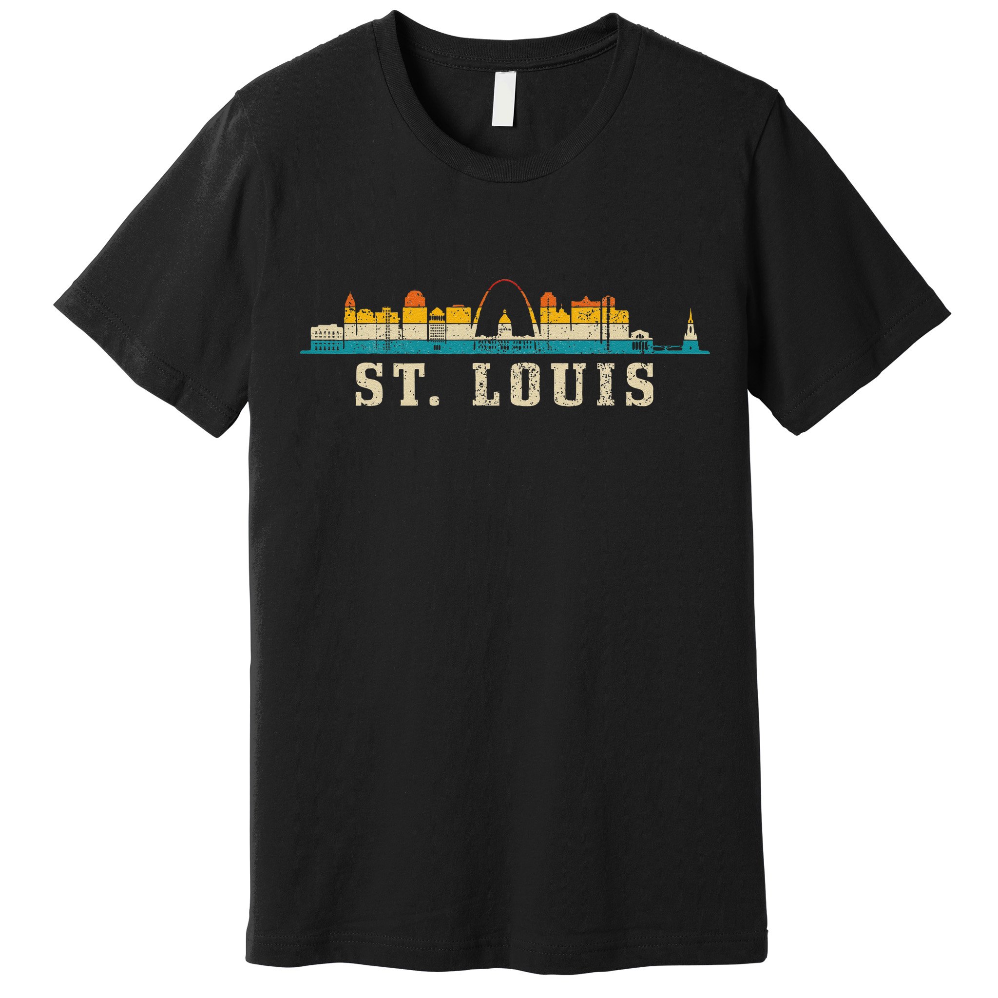 St. Louis Skyline Missouri Vintage Pride Retro Premium T-Shirt